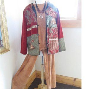 M/L Vintage Steel Pony Outfit with Indigo Moon Jacket and Carnelian Necklace